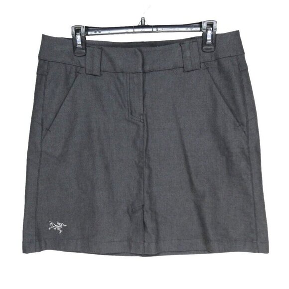 Arcteryx Women Size‎ 10 Wool Blend Short Mini Skirt Grey Gorpcore Outdoors - Picture 1 of 12